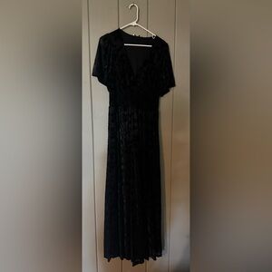 Baltic Born Black Velvet Maxi Dress